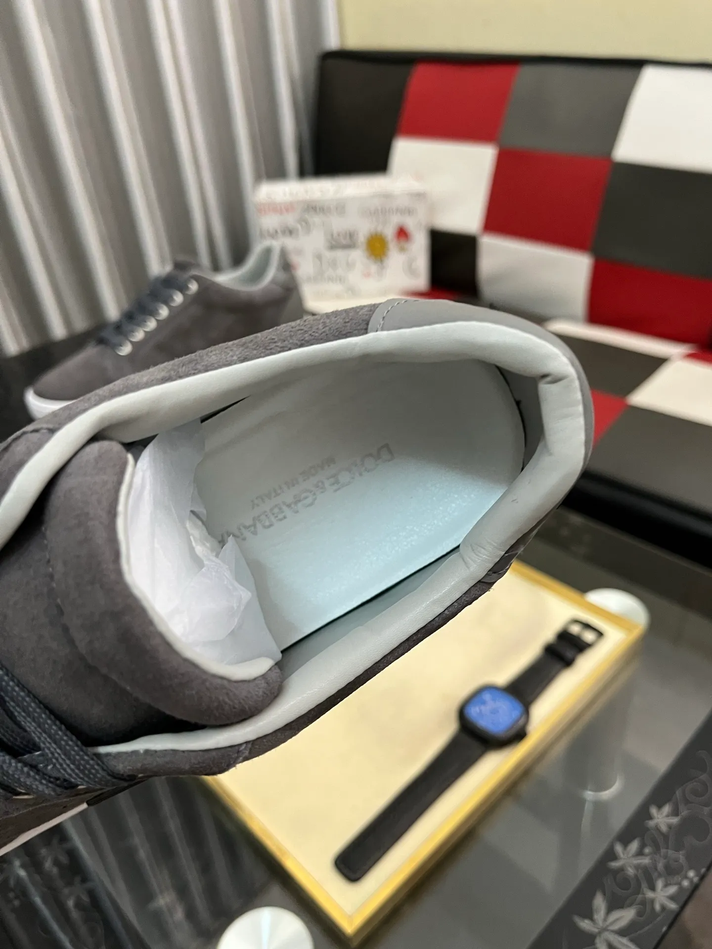 Men's shoes 💰400⌚️⌚️New DG Dolce & Gabbana high-end couple's sports and casual shoes, imported cowhide, multiple material splicing design➕Imported cowhide lining, cowhide foot pads➕Original TPR elastic outsole. Size: 38-46